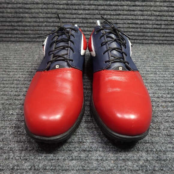 FootJoy Golf Shoes Mens 11.5 REd White Blue MyJoys American Flag Leather main image 15